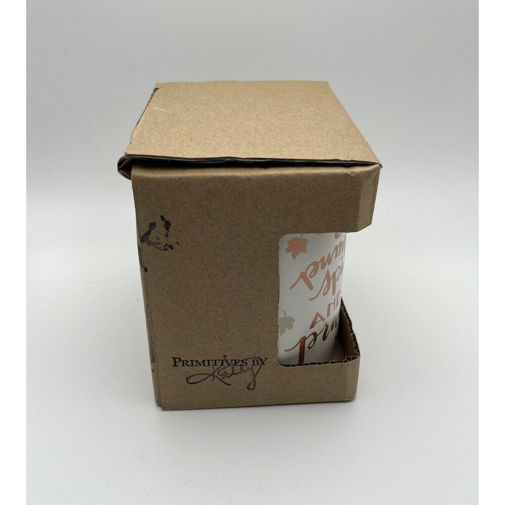 Primitives by Kathy 2pc 10oz Mug Set Pumpkin Spice & A Prayer NIB - Picture 4 of 5
